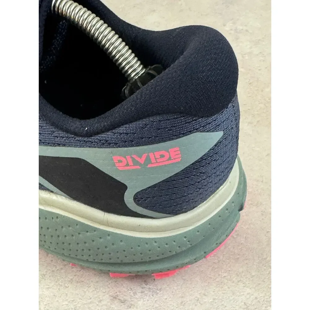 Brooks Divide 5 Trail Running Shoes Womens 9.5 B (Medium) Blue Pink Lace Up